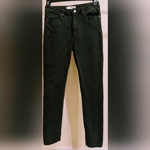 KanCan high-rise skinny jeans, size 9/28, forest green